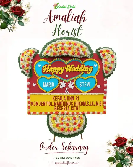 Papan Bunga Pernikahan Megal